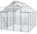 Vitavia Gew&auml;chshaus Uranus 8300 inkl. 4 Dachfenstern - 8,3 m&sup2; -Alu-blank eloxiert-3