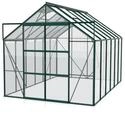 Vitavia Gew&auml;chshaus Uranus 9900 inkl. 4 Dachfenstern - 9,9 m&sup2; -dunkelgr&uuml;n-3 mm