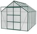 Vitavia Gew&auml;chshaus Uranus 9900 inkl. 4 Dachfenstern - 9,9 m&sup2; -dunkelgr&uuml;n-6 mm