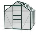 Vitavia Gew&auml;chshaus Calypso 5800 inkl. 2 Dachfenstern - 5,8 m&sup2; -dunkelgr&uuml;n-6 mm