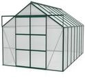 Vitavia Gew&auml;chshaus Uranus 11500 inkl. 4 Dachfenstern - 11,5 m&sup2; -dunkelgr&uuml;n-6 mm