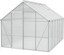 Vitavia Gew&auml;chshaus Merkur 9900 inkl. 2 Dachfenstern - 9,9 m&sup2; -Alu-blank eloxiert-6