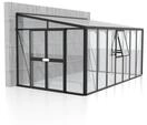 Vitavia Gew&auml;chshaus Helena 11900 inkl. 2 Seitenfenstern - 11,8 m&sup2; -schwarz