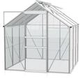 Vitavia Gew&auml;chshaus Venus 3800 inkl. 1 Dachfenster - 3,8 m&sup2; -Alu-blank eloxiert-3