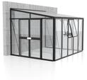 Vitavia Gew&auml;chshaus Helena 8600 inkl. 2 Seitenfenstern - 8,6 m&sup2; -schwarz