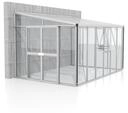 Vitavia Gew&auml;chshaus Helena 10200 inkl. 2 Seitenfenstern - 10,2 m&sup2; -Alu-blank