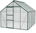 Vitavia Gew&auml;chshaus Merkur 8300 inkl. 2 Dachfenstern - 8,3 m&sup2; dunkelgr&uuml;n-4 mm