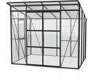 Vitavia Gew&auml;chshaus Freya 5900 inkl. 1 Seitenfenster - 5,9 m&sup2; -schwarz-3 mm