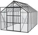 Vitavia Gew&auml;chshaus Uranus 11500 inkl. 4 Dachfenstern - 11,5 m&sup2; -schwarz-3 mm