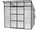 Vitavia Gew&auml;chshaus Freya 7600 inkl. 2 Seitenfenster - 7,6 m&sup2; -schwarz-6 mm