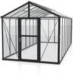 Vitavia Gew&auml;chshaus Zeus 15700 inkl. 3 Dachfenstern - 15,7 m&sup2; -schwarz-ESG 3 mm mit