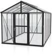 Vitavia Gew&auml;chshaus Zeus 11900 inkl. 3 Dachfenstern - 11,9 m&sup2; -schwarz-ESG 3...
