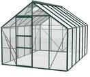 Vitavia Gew&auml;chshaus Merkur 9900 inkl. 2 Dachfenstern - 9,9 m&sup2; -dunkelgr&uuml;n-3 mm