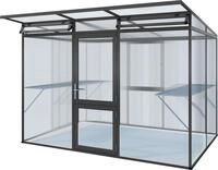 KGT Gew&auml;chshaus Linea Typ II-anthrazit-(L x B x H): 2,97 x 2,04 x 2,15 m