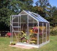 Halls Gew&auml;chshaus Popular - 3.8 m&sup2; Alu mit 4 mm Stegdoppelplatten