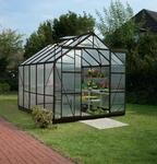 Vitavia Gew&auml;chshaus Mars 8300 inkl. 2 Dachfenstern - 8,3 m&sup2; -schwarz-4 mm