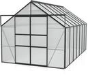 Vitavia Gew&auml;chshaus Mars 11500 inkl. 2 Dachfenstern - 11,5 m&sup2; -schwarz-6 mm