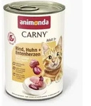 animonda Carny Adult 400g Dose Katzennassfutter 6 x 400 Gramm Rind, Huhn +