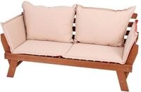 Garden Pleasure Bank FORTUNA, 195 cm, Eukalyptus / Kissen 100 % Polyester