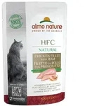 Almo Nature HFC Raw Pack 55g Beutel Katzennassfutter 24 x 55 Gramm Huhn & Schinken