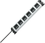 Kopp Steckdosenleiste POWERversal 6-fach silber