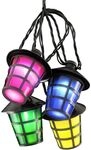 Konstsmide Ganzjahresbeleuchtung LED Lampion Lichterkette 20 bunte Laternen