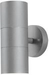 Konstsmide Wandleuchte Modena, Aluminium, grau, klares Glas (7656-300)