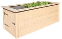 Weka Profi-Hochbeet 669 mit Stauraum und Ablage - naturbelassen