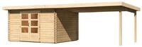Karibu Gartenhaus Bastrup 7 Inkl. 4 m Schleppdach - 28 mm-357 x 297 cm