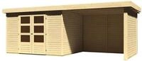 Karibu Gartenhaus Askola 5 inkl. 275 cm Schleppdach,Seiten und R&uuml;ckwand - 19 mm-302