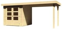 Karibu Gartenhaus Askola 2 inkl. 275 cm Schleppdach - 19mm-213 x 217cm- naturbelassen