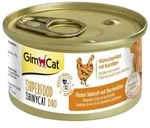 GimCat Superfood ShinyCat Duo 70 Gramm Katzennassfutter 24 x 70 Gramm H&uuml;hnchenfilet