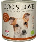Dog's Love Bio 800g Dose Hundenassfutter 6 x 800 Gramm Rind mit Reis, Apfel &