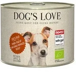 Dog's Love Bio 200g Dose Hundenassfutter Sparpaket 12 x 200 Gramm Rind mit Reis,
