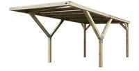 Weka Y-Einzelcarport 612 PVC Kunststoffdach (Holzcarport)