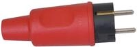 Kopp Schutzkontakt-Vollgummistecker 16A, rot