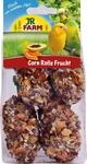 JR FARM Birds Corn Rolls Frucht mit Halter (4 St&uuml;ck) 90g Vogelsnack