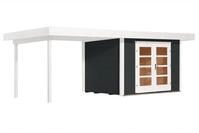 Weka 28 mm Designhaus 126 B mit Anbau-645 x 300 cm-anthrazit 2 - 50 % Rabatt auf