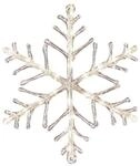 Konstsmide Weihnachtsbeleuchtung LED Acryl Schneeflocke, 24 warmwei&szlig;e Dioden