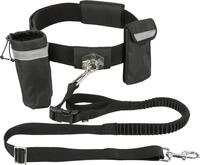 Hands Free Leine m. Bauchgurt Nylon schwarz