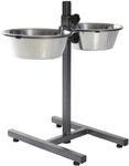 TRIXIE Edelstahl Napfbar 2 x 2800 ml / &oslash; 24 cm
