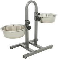 TRIXIE Hundebar, h&ouml;henverstellbar, Edelstahl/Metall, 2 &times; 2,8 l/&oslash; 24 cm