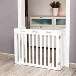 TRIXIE Hunde-Absperrgitter MDF 3-teilig 82-124x61cm wei&szlig;