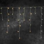 Konstsmide Weihnachtsbeleuchtung LED Eisregen Lichtervorhang 200 bernsteinfarbene