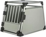 TRIXIE Transportbox Aluminium silber/hellgrau Transportbox Gr&ouml;&szlig;e M - L (63 x...