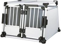 TRIXIE Transportbox doppelt Aluminium M-L 93x88x64cm