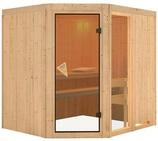Karibu Sauna Fiona 2-Ohne Ofen-Ohne Dachkranz