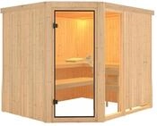 Karibu Sauna Fiona 3-Ohne Ofen-Ohne Dachkranz