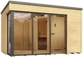 Weka Design-Saunahaus Cubilis inkl. Elementsauna 45/68 mm 7,5 kW Bio-Kombiofen BioS