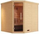 Weka Premium Massivholz-Elementsauna Kemi Eck 1 inkl. Komfortpaket-Ganzglast&uuml;r 7,5